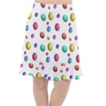 Egg Easter Texture Colorful Fishtail Chiffon Skirt