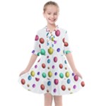 Egg Easter Texture Colorful Kids  All Frills Chiffon Dress