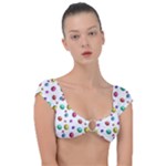 Egg Easter Texture Colorful Cap Sleeve Ring Bikini Top