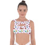 Egg Easter Texture Colorful Bandaged Up Bikini Top