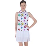 Egg Easter Texture Colorful Women s Sleeveless Polo Tee