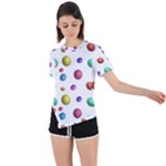 Egg Easter Texture Colorful Asymmetrical Short Sleeve Sports Tee