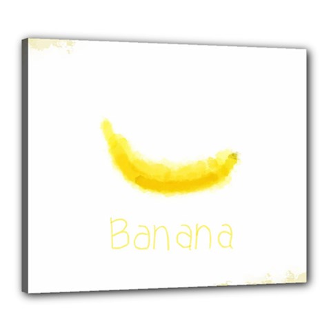 Banana Fruit Watercolor Painted Canvas 24  x 20  (Stretched) from ArtsNow.com