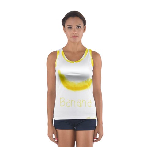 Banana Fruit Watercolor Painted Sport Tank Top  from ArtsNow.com