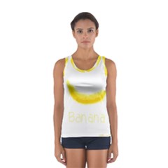 Banana Fruit Watercolor Painted Sport Tank Top  from ArtsNow.com