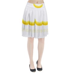 Banana Fruit Watercolor Painted Pleated Skirt from ArtsNow.com