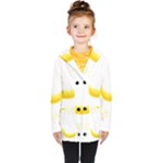 Banana Fruit Watercolor Painted Kids  Double Breasted Button Coat