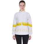 Banana Fruit Watercolor Painted Women s High Neck Windbreaker