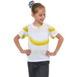 Banana Fruit Watercolor Painted Kids  Mesh Piece Tee