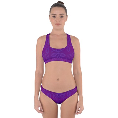 Cloister Advent Purple Cross Back Hipster Bikini Set from ArtsNow.com