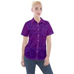 Cloister Advent Purple Women s Short Sleeve Pocket Shirt