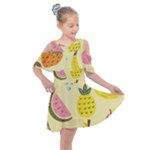 Fruit Kids  Shoulder Cutout Chiffon Dress