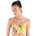 Fruit Woven Tie Front Bralet