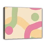 Line Pattern Dot Canvas 14  x 11  (Stretched)