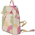 Line Pattern Dot Buckle Everyday Backpack