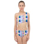 Illustrations Of Fish Texture Modulate Sea Pattern Spliced Up Two Piece Swimsuit