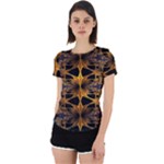 Fractal Flower Back Cut Out Sport Tee