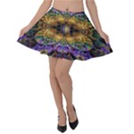 Fractal Illusion Velvet Skater Skirt