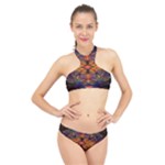 Fractal Flower High Neck Bikini Set