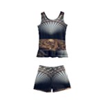 Fractal Illusion Kids  Boyleg Swimsuit