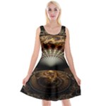 Fractal Illusion Reversible Velvet Sleeveless Dress