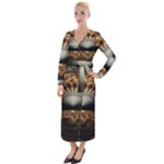 Fractal Illusion Velvet Maxi Wrap Dress