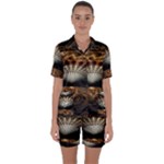 Fractal Illusion Satin Short Sleeve Pyjamas Set