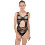 Fractal Illusion Center Cut Out Swimsuit