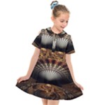 Fractal Illusion Kids  Short Sleeve Shirt Dress