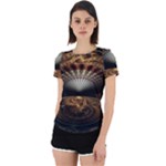 Fractal Illusion Back Cut Out Sport Tee