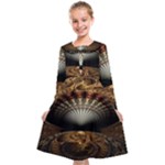 Fractal Illusion Kids  Midi Sailor Dress