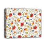 Red Yellow Flower Pattern Deluxe Canvas 14  x 11  (Stretched)