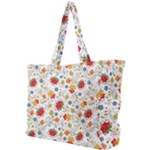 Red Yellow Flower Pattern Simple Shoulder Bag