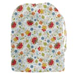 Red Yellow Flower Pattern Drawstring Pouch (3XL)