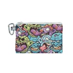 Halloween Love Chains Pattern Canvas Cosmetic Bag (Small)