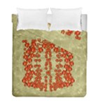 Roses Decorative In The Golden Environment Duvet Cover Double Side (Full/ Double Size)