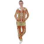 Roses Decorative In The Golden Environment Women s Tracksuit