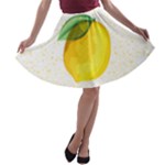 Illustration Sgraphic Lime Orange A-line Skater Skirt