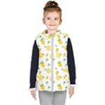Illustrations Lemon Citrus Fruit Yellow Kids  Hooded Puffer Vest