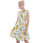 Illustrations Lemon Citrus Fruit Yellow Knee Length Skater Dress