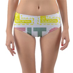 Reversible Mid-Waist Bikini Bottoms 