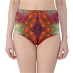 Landscape In A Colorful Structural Habitat Ornate Classic High-Waist Bikini Bottoms