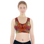 Landscape In A Colorful Structural Habitat Ornate Sports Bra With Pocket