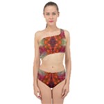 Landscape In A Colorful Structural Habitat Ornate Spliced Up Two Piece Swimsuit