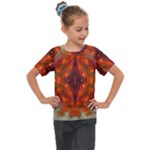 Landscape In A Colorful Structural Habitat Ornate Kids  Mesh Piece Tee