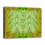 Landscape In A Green Structural Habitat Ornate Canvas 14  x 11  (Stretched)