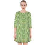 Landscape In A Green Structural Habitat Ornate Smock Dress