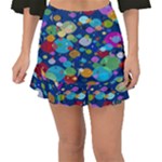 Illustrations Sea Fish Swimming Colors Fishtail Mini Chiffon Skirt