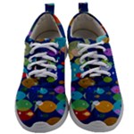 Illustrations Sea Fish Swimming Colors Mens Athletic Shoes