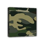Green Military Camouflage Pattern Mini Canvas 4  x 4  (Stretched)